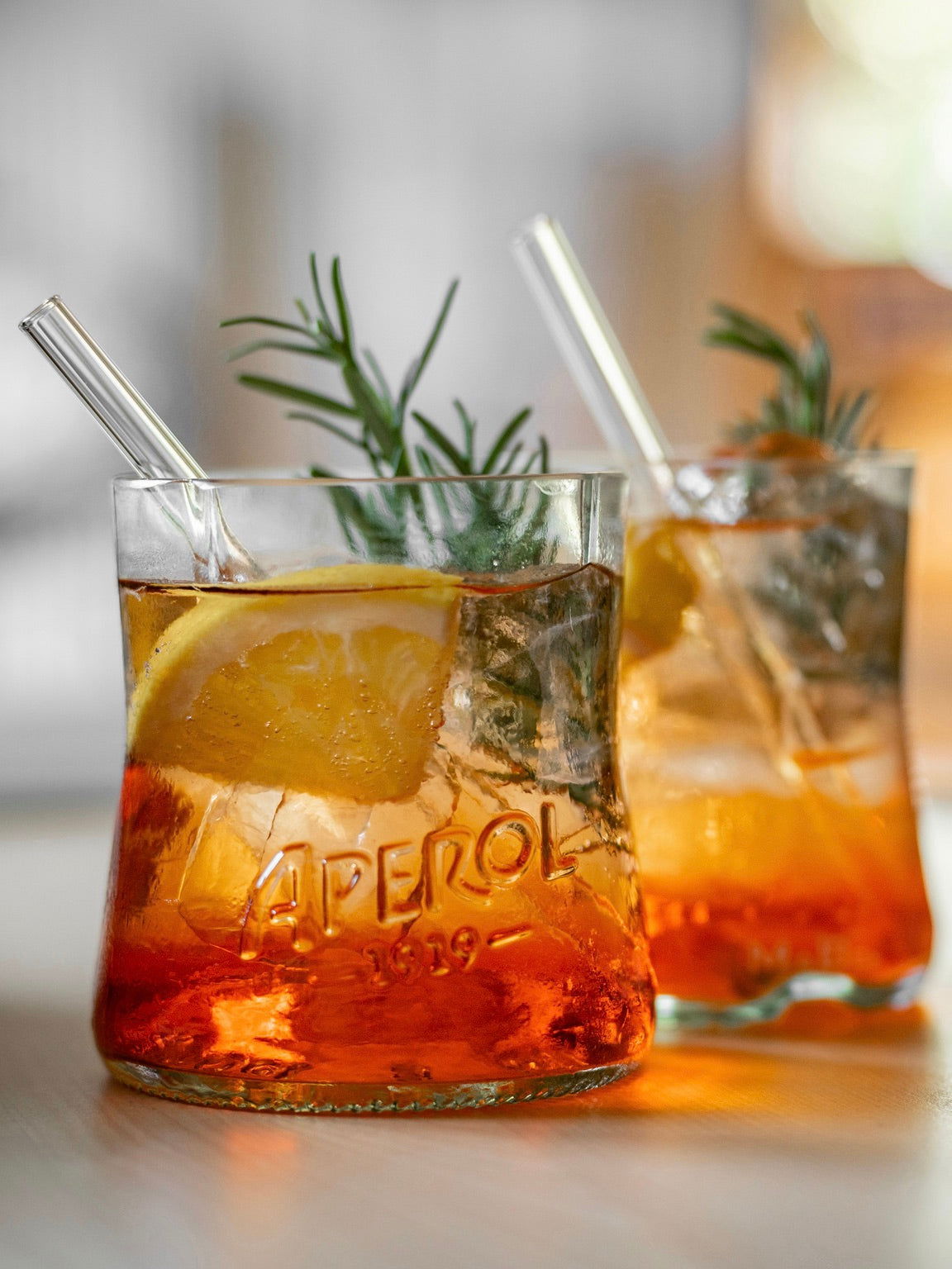 Aperol Glas - das Original - Upcycling aus der leergetrunkenen 1l Aperitivo Flasche - 1 Stück - MaBe®