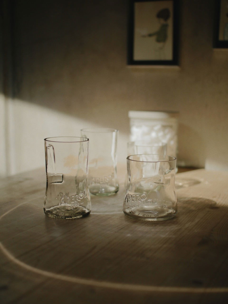 Aperol Glas - das Original - Upcycling aus der leergetrunkenen 1l Aperitivo Flasche - 1 Stück - MaBe®