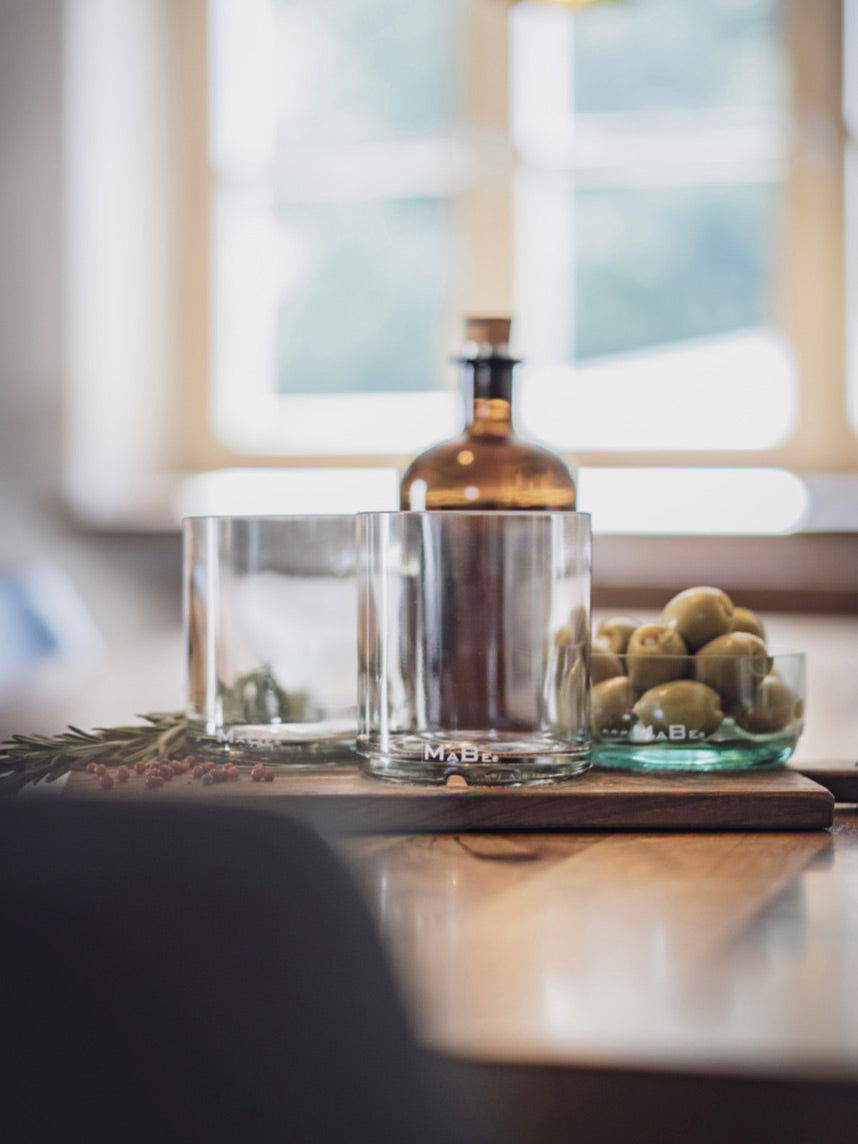 Trink Glas Tumbler für Gin - Rum - Whisky - MaBe®