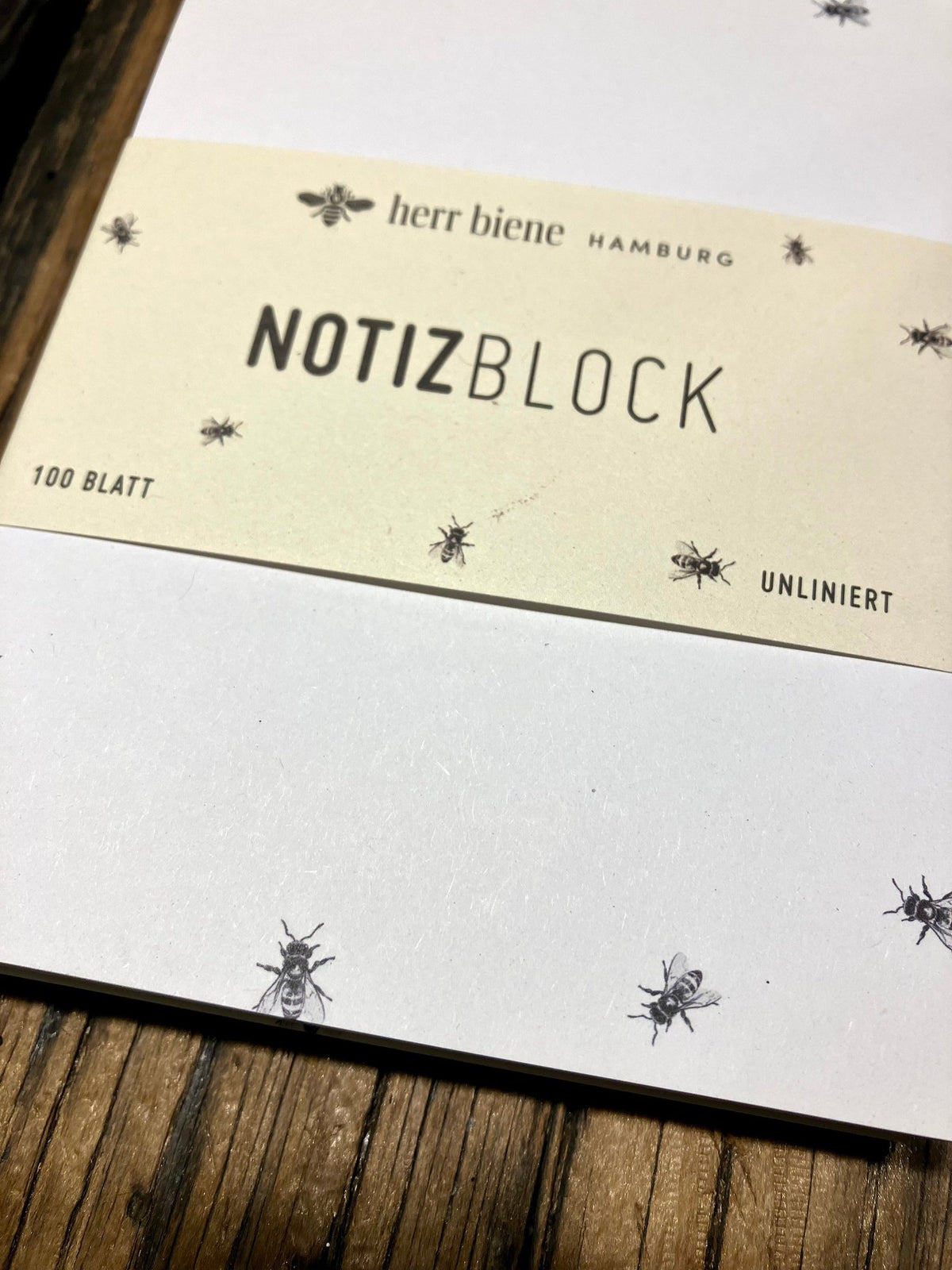 Notizblock Bienen Schwarm - von herr biene aus Hamburg