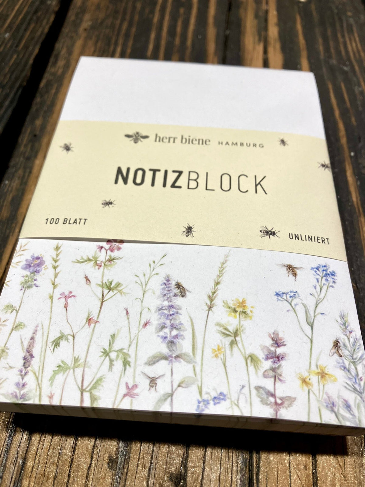 Notizblock Blumenwiese -so luftig, duftig, wunderschön - von herr biene aus Hamburg