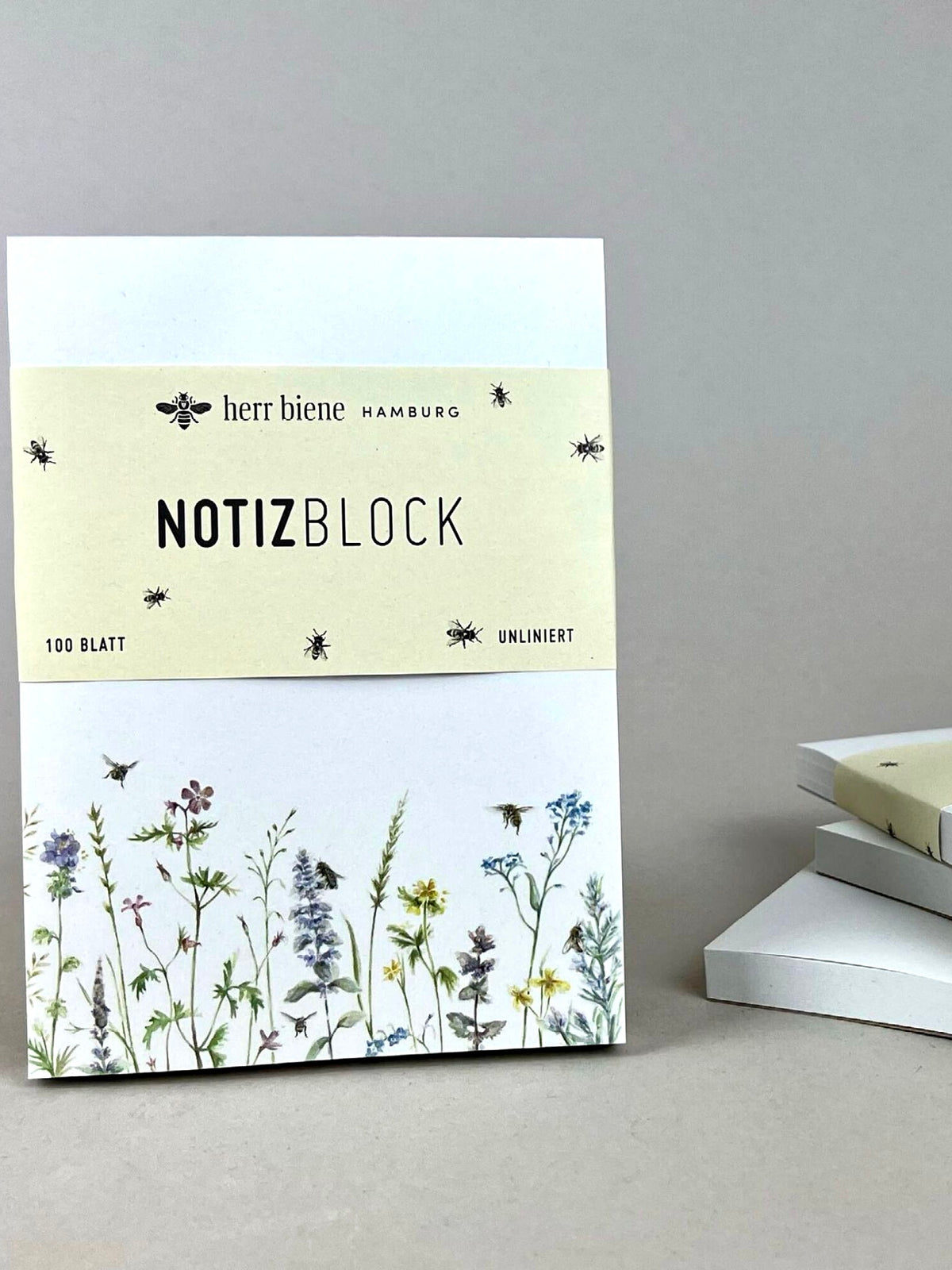 Notizblock Blumenwiese -so luftig, duftig, wunderschön - von herr biene aus Hamburg