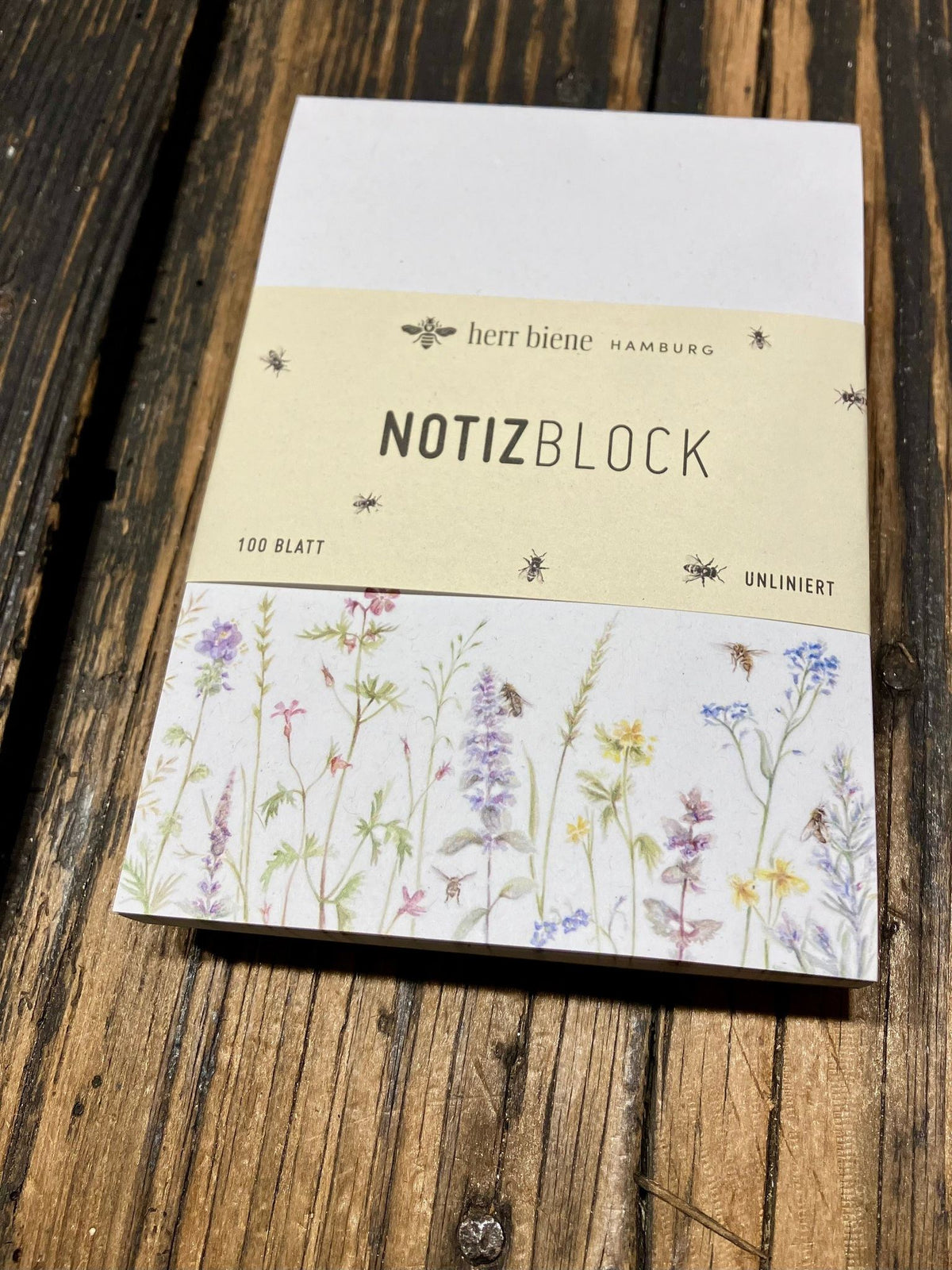 Notizblock Blumenwiese -so luftig, duftig, wunderschön - von herr biene aus Hamburg