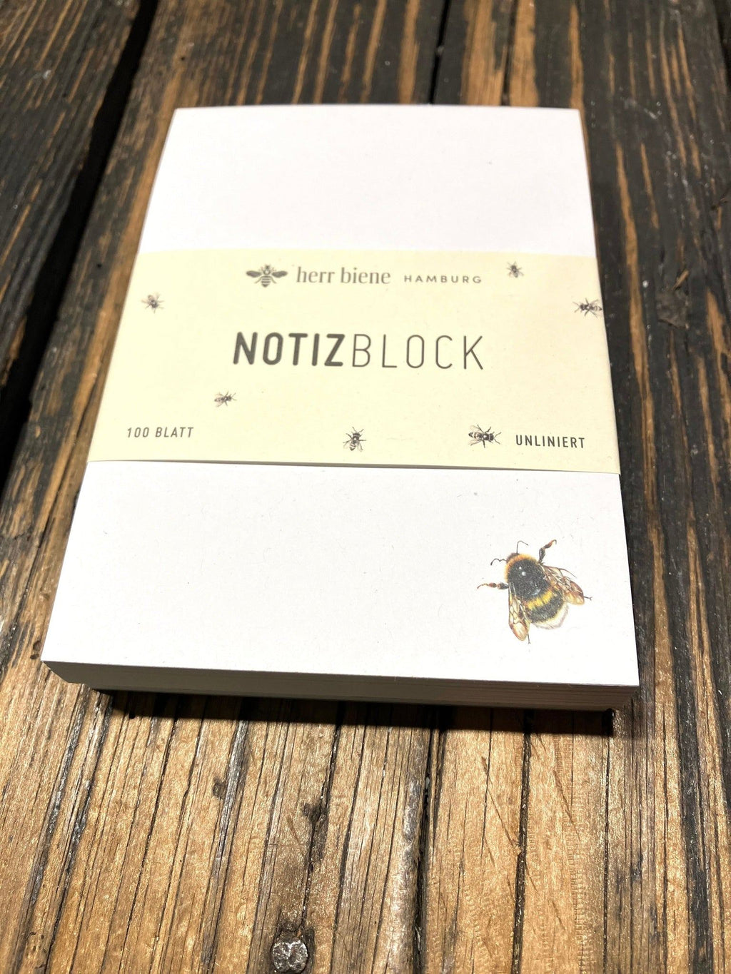 Notizblock Hummel - von herr biene aus Hamburg