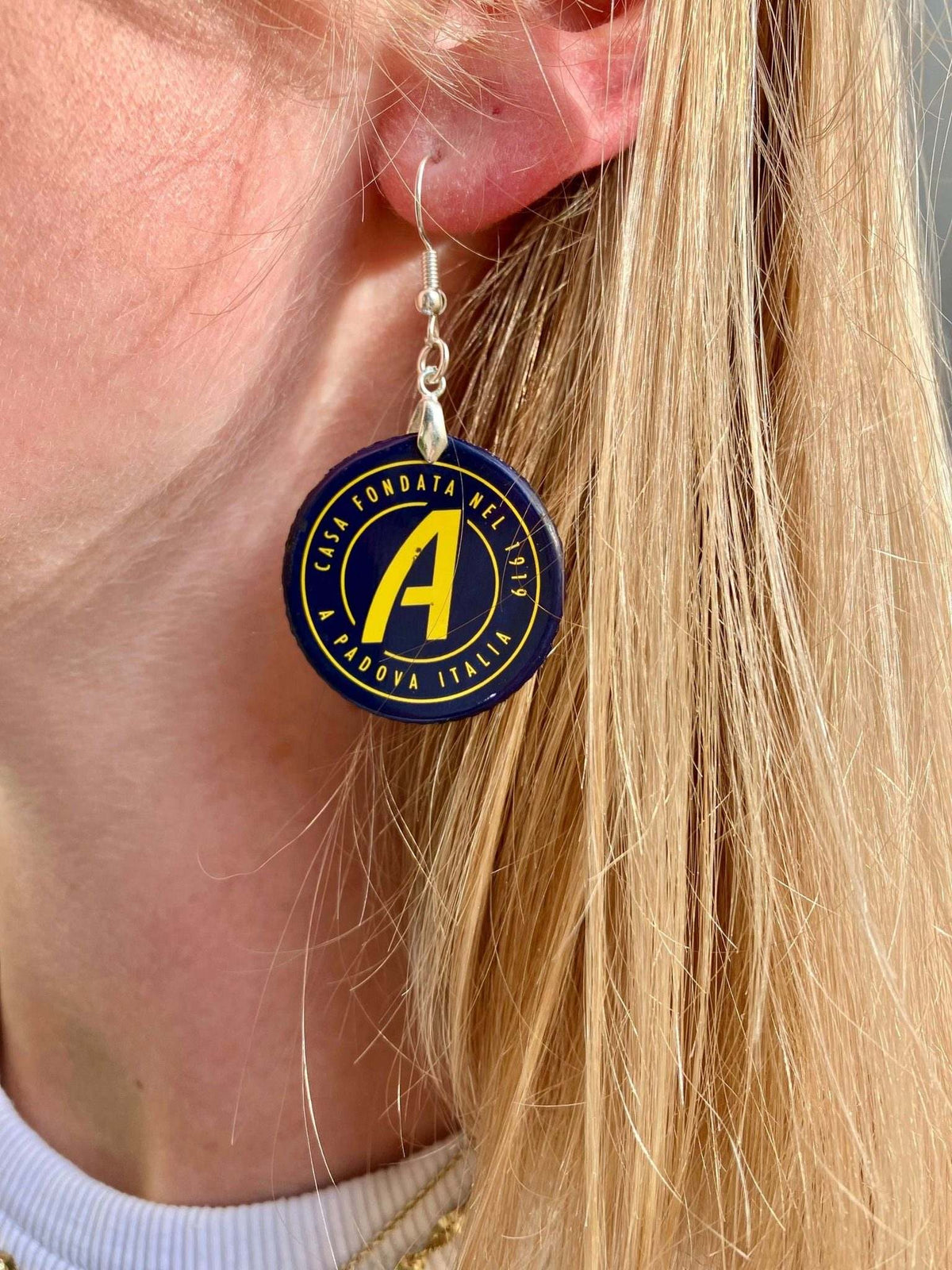 Aperol Ohrring - Hänger - witziges Upcycling aus der Verschlusskappe - MaBe®