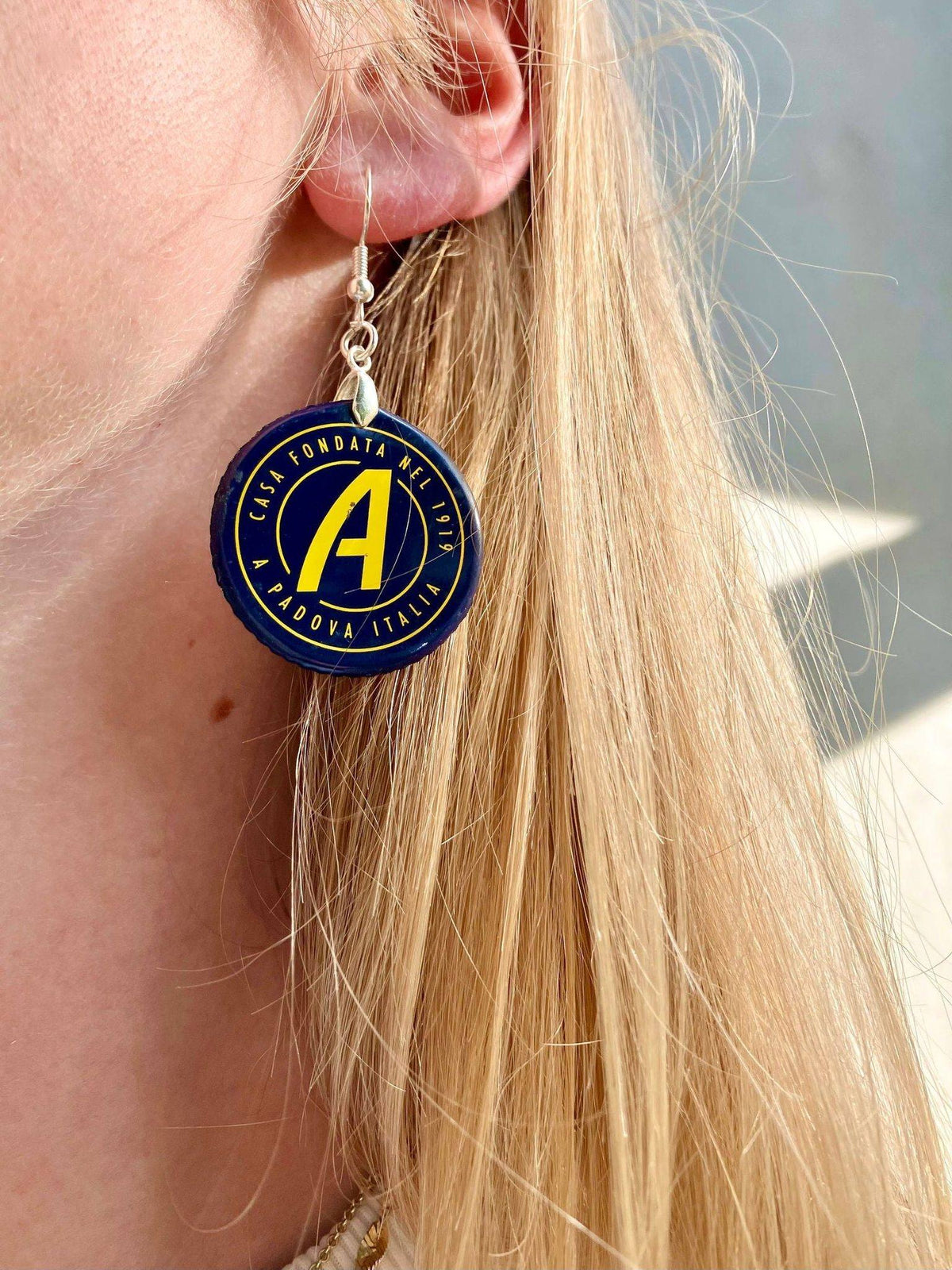 Aperol Ohrring - Hänger - witziges Upcycling aus der Verschlusskappe - MaBe®