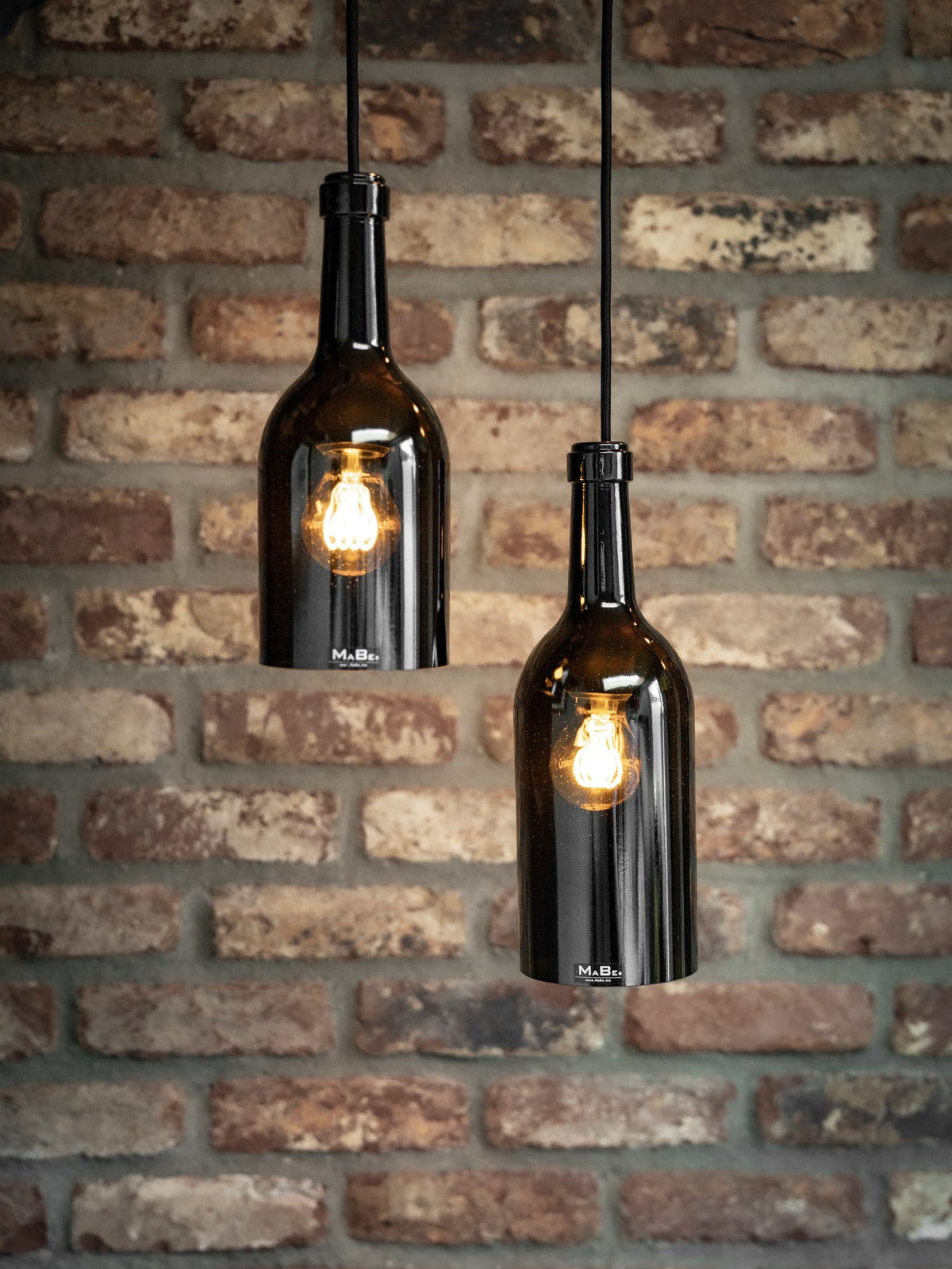 Big Bottle Pendelleuchte aus der 3 l Weinflasche 30cm hoch - MaBe®