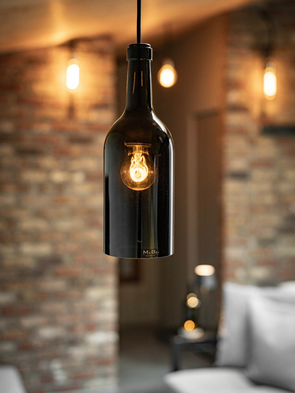 Big Bottle Pendelleuchte UPCYCLING aus der 3 l Weinflasche - MaBe®