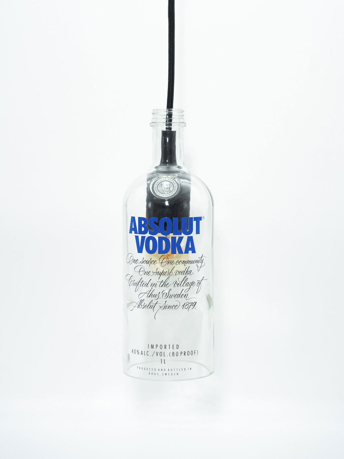 Pendelleuchte aus der Wodka Flasche - Absolut genial ! - MaBe®
