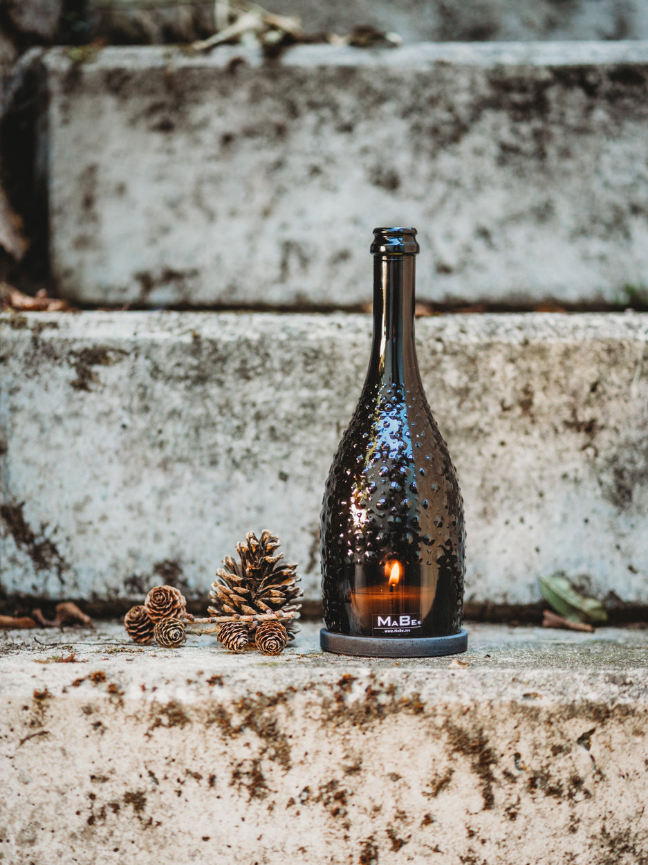Prosecco Spumante Windlicht - witzig & edel in einem - gitzernde Schönheit