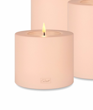 Qult Farluce Trend - Teelichthalter in Kerzenform - Rosé - Ø 10 cm H 8 - MaBe®