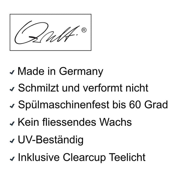 Qult Farluce Trend - Teelichthalter in Kerzenform - Rosé - Ø 10 cm H 8 - MaBe®