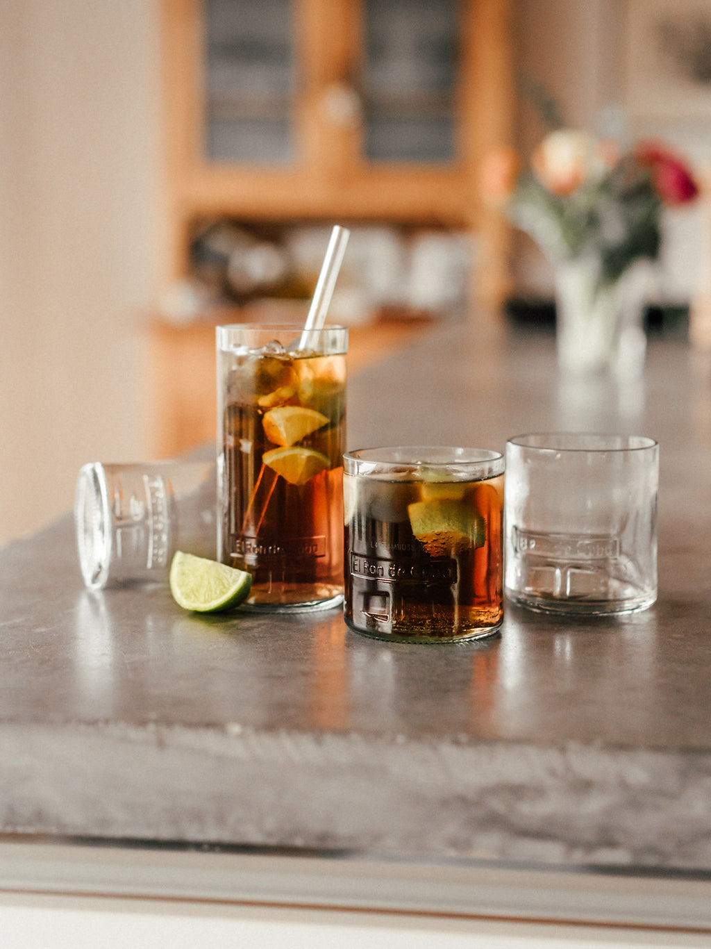Rum Trink Glas 4er Set  - witzige und nachhaltige Geschenkidee
