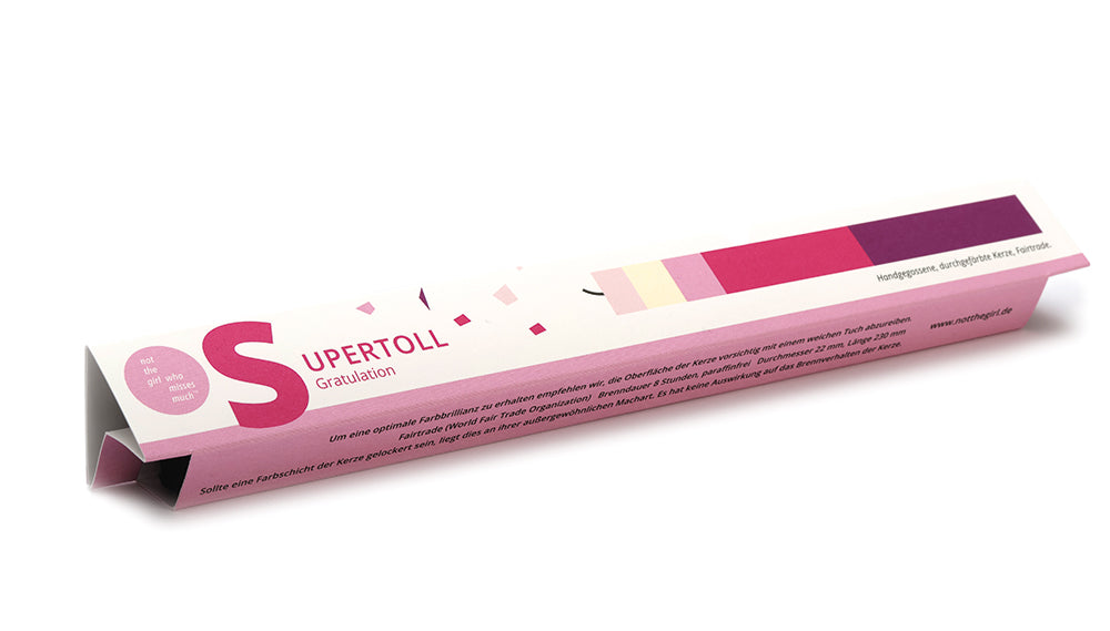 SUPERTOLL Kerze - notthegirlwhomissesmuch - passt immer