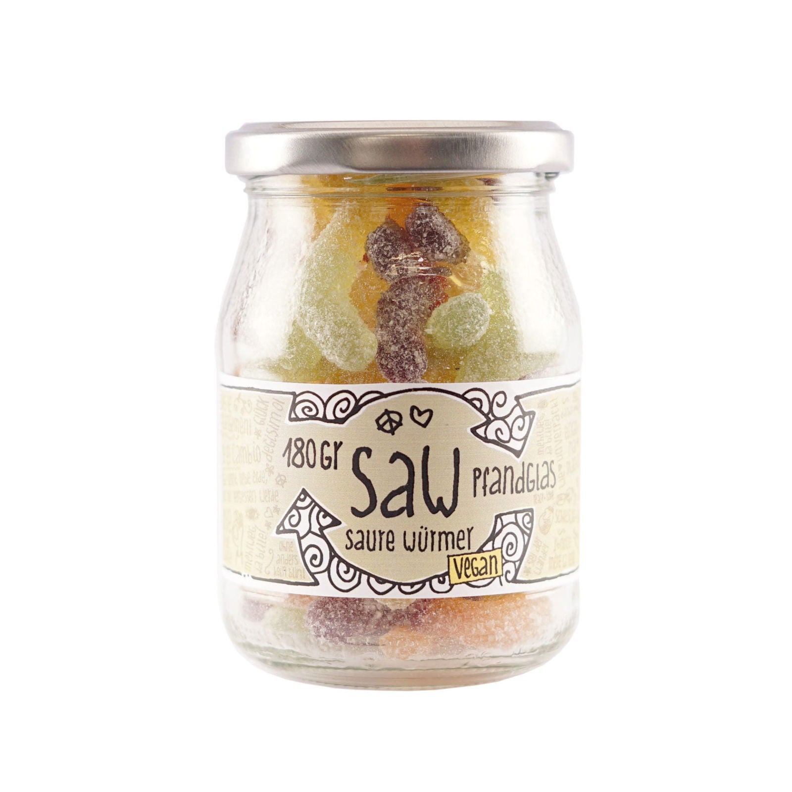 Saw – Saure Würmer im Pfandglas BIO vegan von GUTDING - MaBe®