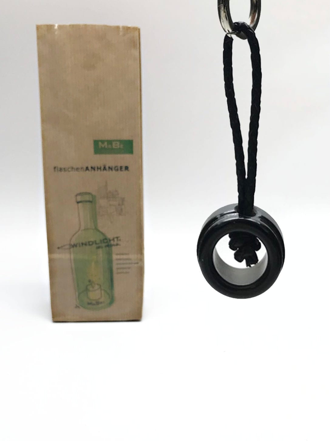 Schlüssel Anhänger aus dem Wein - Flaschenkopf oliv | chrom - MaBe®