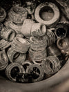 Schlüssel Anhänger aus dem Wein - Flaschenkopf grün | chrom - MaBe®