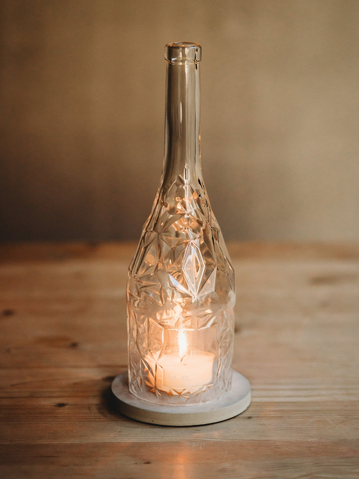 Schönheit ✨Windlicht aus der Provence - edel upgecycelt aus der Rose Wein Flasche