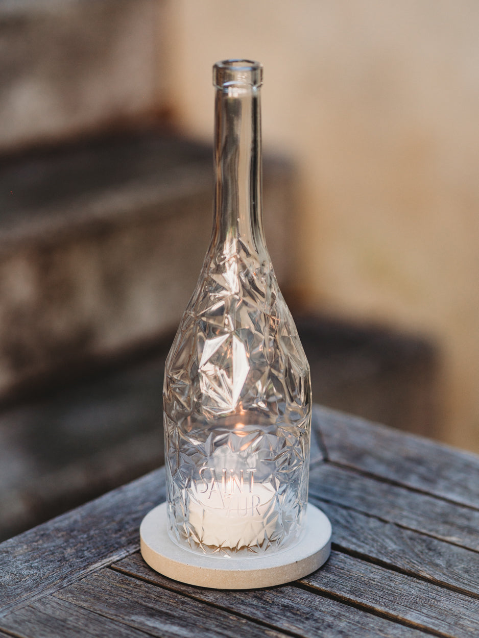 Schönheit ✨Windlicht aus der Provence - edel upgecycelt aus der Rose Wein Flasche
