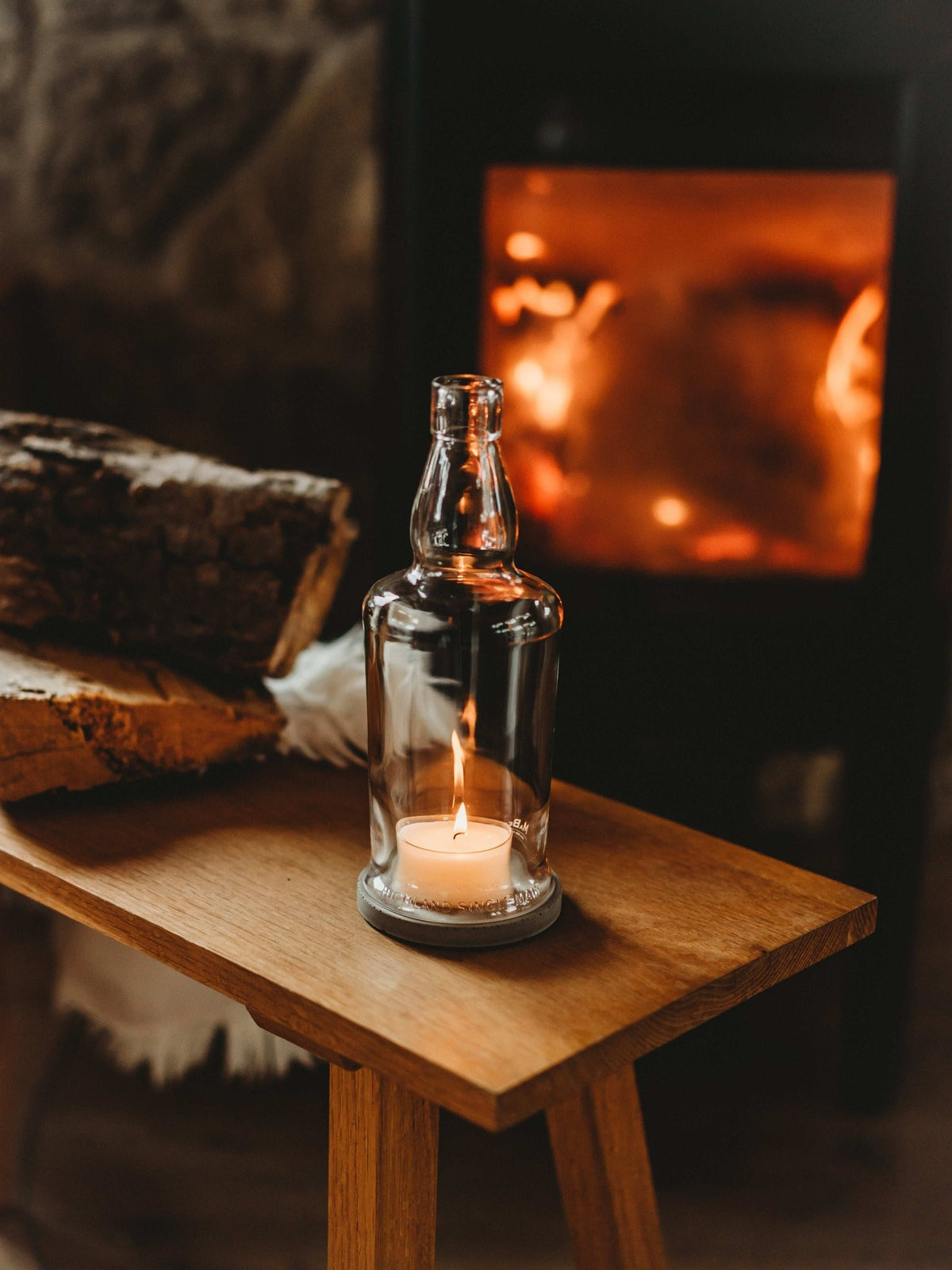 Schottisches Whisky Windlicht - leergetrunken & upgecycelt - witziges Männergeschenk