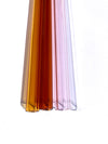 Set Glastrinkhalm 15cm - rosarotorange - made in Germany - von Contento - MaBe®