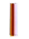 Set Glastrinkhalm 15cm - rosarotorange - made in Germany - von Contento - MaBe®