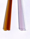 Set Glastrinkhalm 15cm - rosarotorange - made in Germany - von Contento - MaBe®