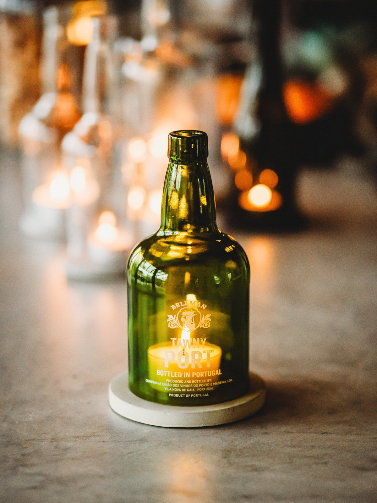 Tawny Port Wein Windlicht - bedruckt