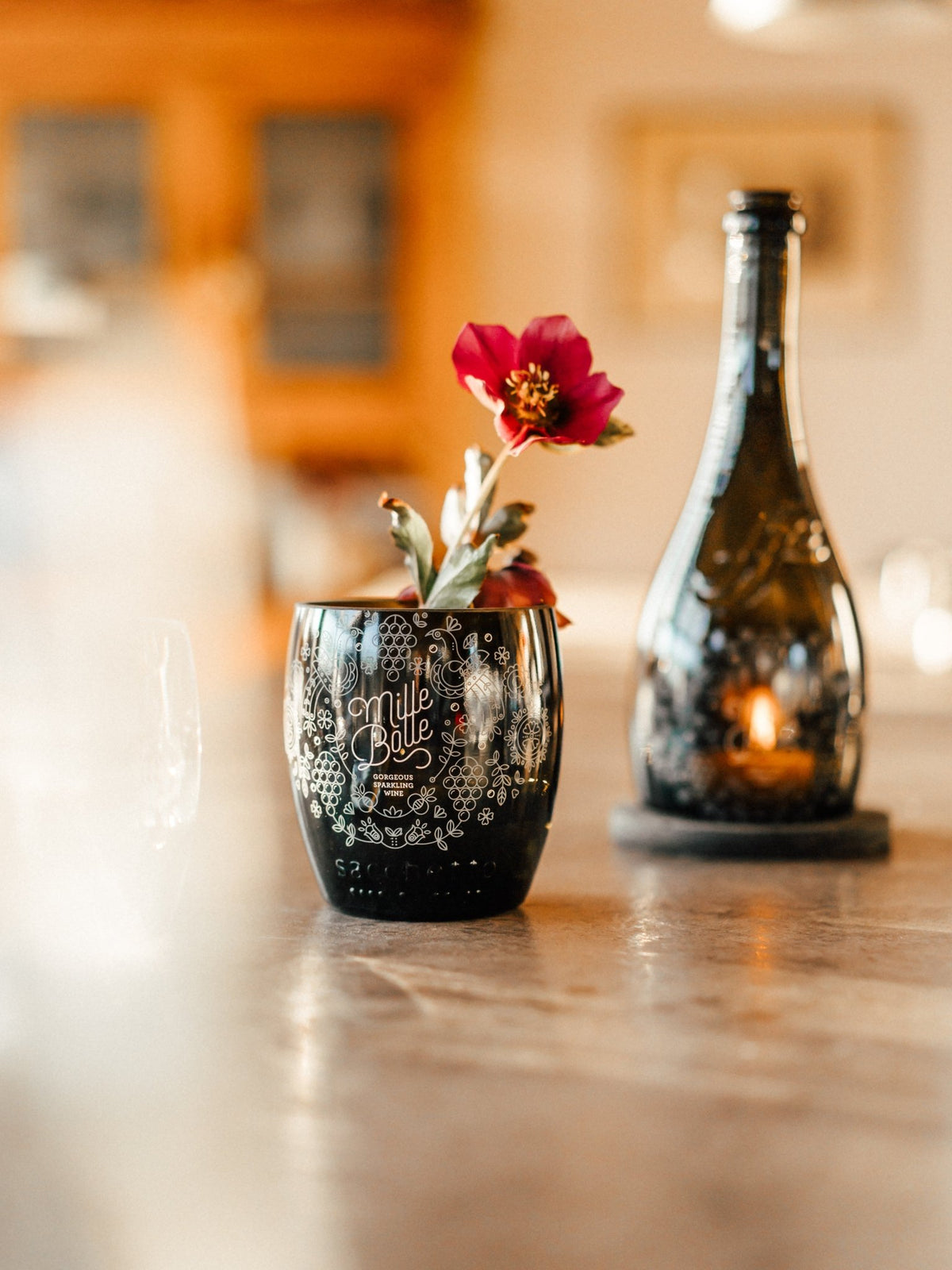 Vase - wunderschön bedruckt & trotzdem nachhaltig - Georgeous Sparkling Wine