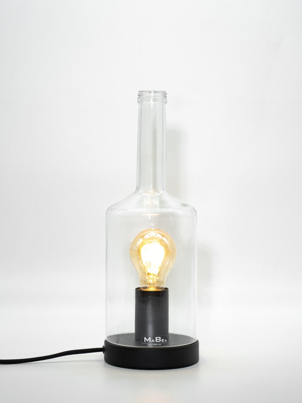 Big Bottle TischLampe + WINDLICHT (30cm) 3 l Spirituose - MaBe®