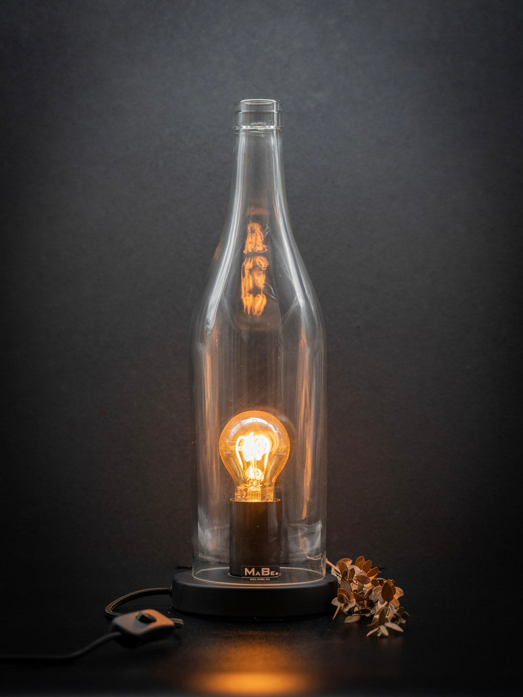 Big Bottle TischLampe (40cm) 3 l Weinbrand - MaBe®