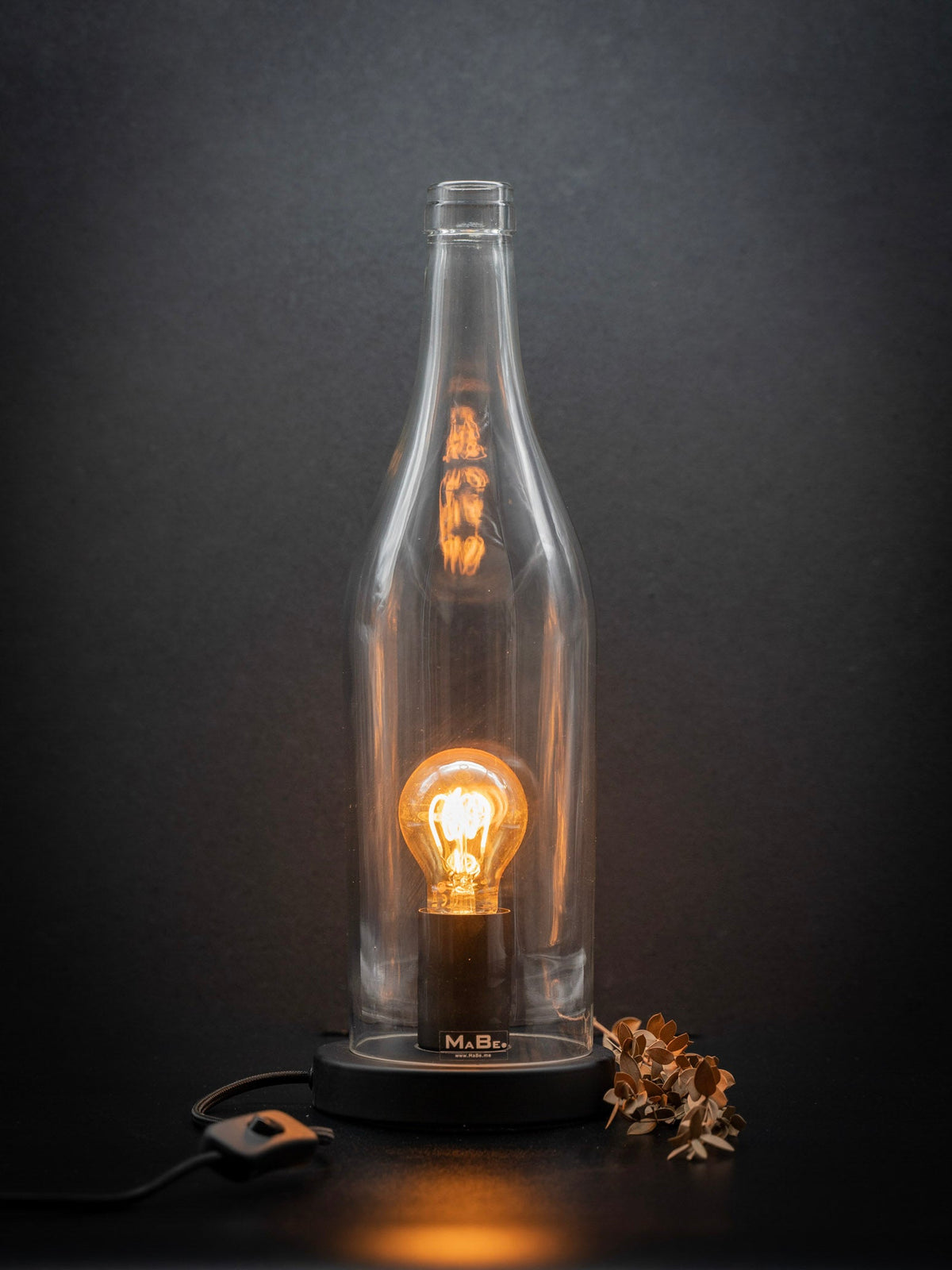 Big Bottle TischLampe (40cm) 3 l Weinbrand - MaBe®