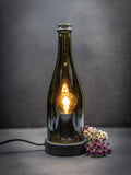 TischLampe 0,7 l Sekt Flasche oliv - MaBe®