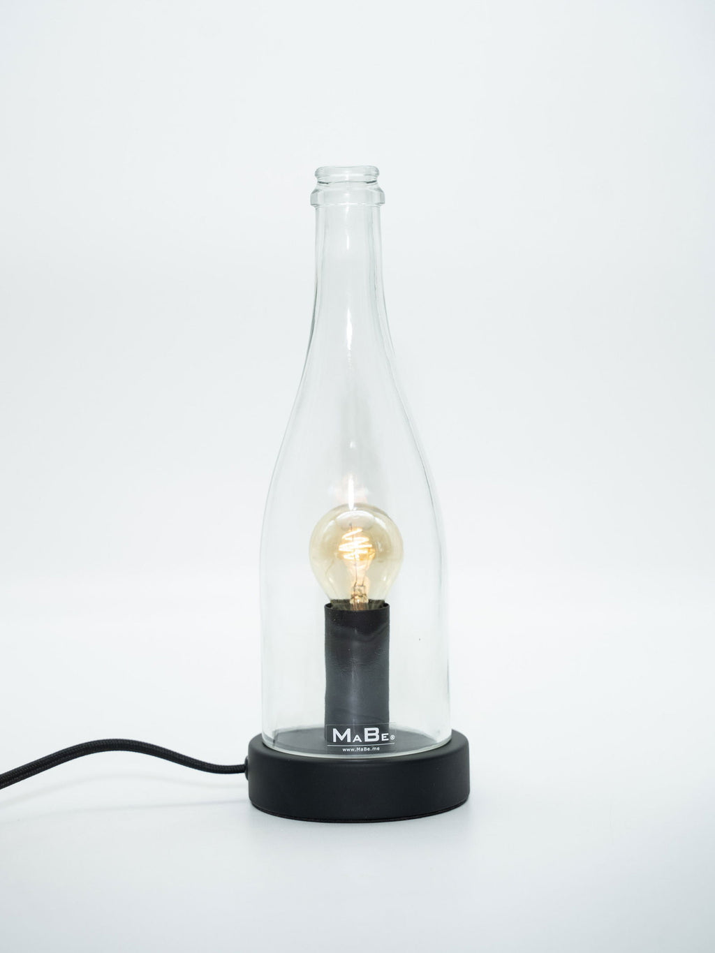 TischLampe 0,7 l Sekt Flasche transparent - MaBe®