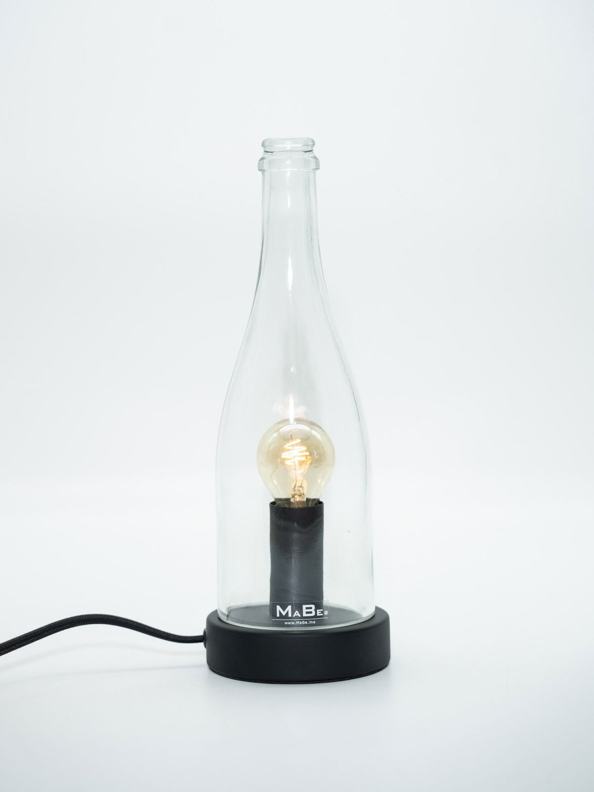 TischLampe 0,7 l Sekt Flasche transparent - MaBe®