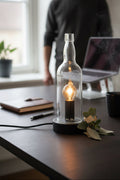 TischLampe aus der Whisky Flasche in transparent - MaBe®