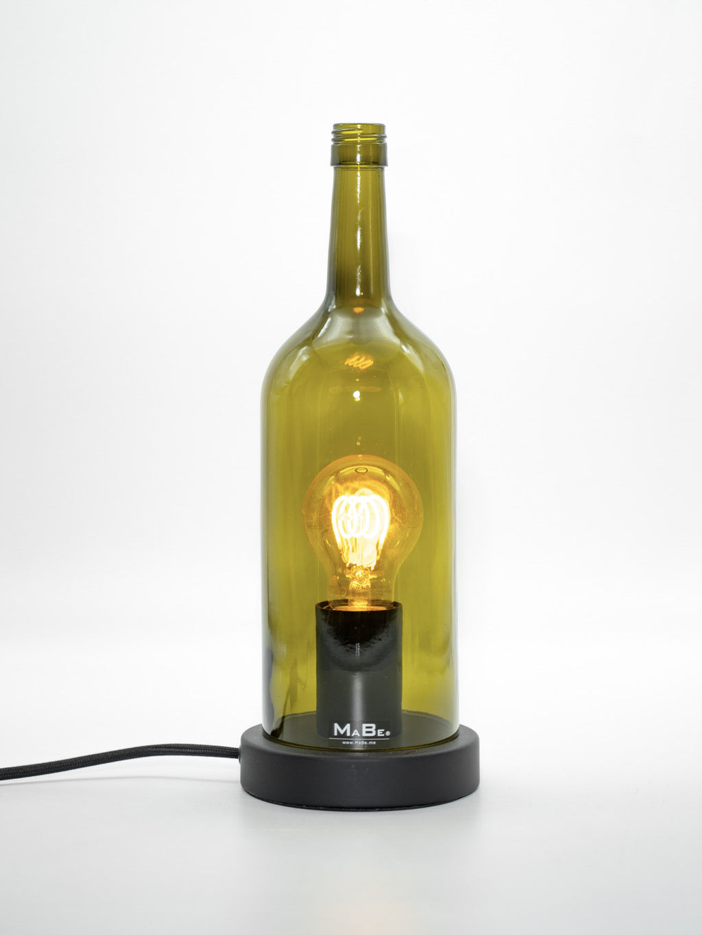 TischLampe und WINDLICHT aus der 1,5 l Wein Flasche - 30cm