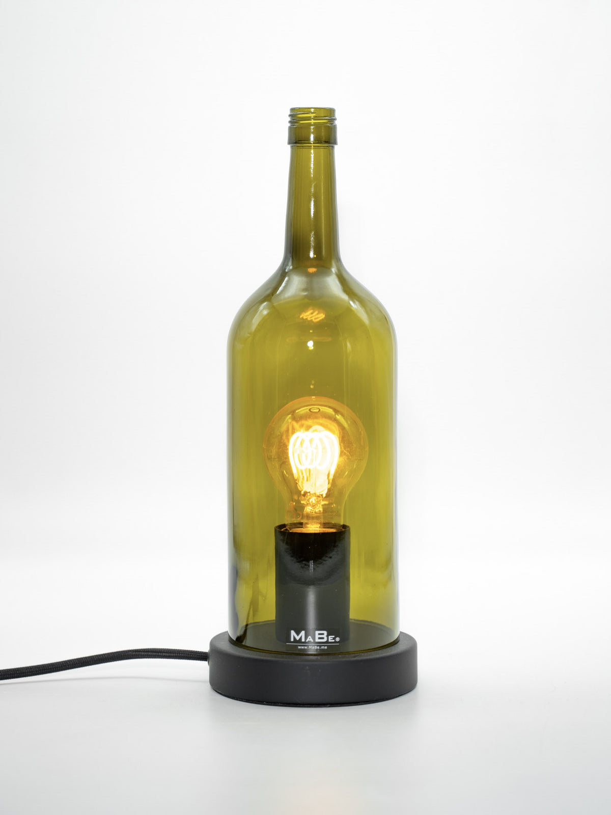 TischLampe und WINDLICHT aus der 1,5 l Wein Flasche - 30cm