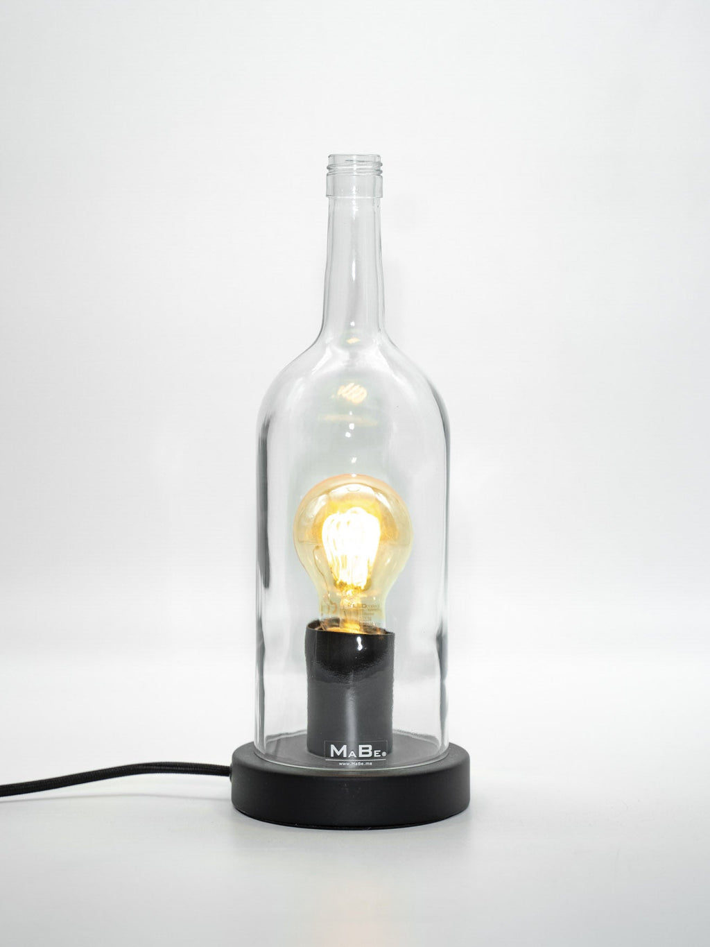 TischLampe 1,5 l Wein Flasche transparent - MaBe®