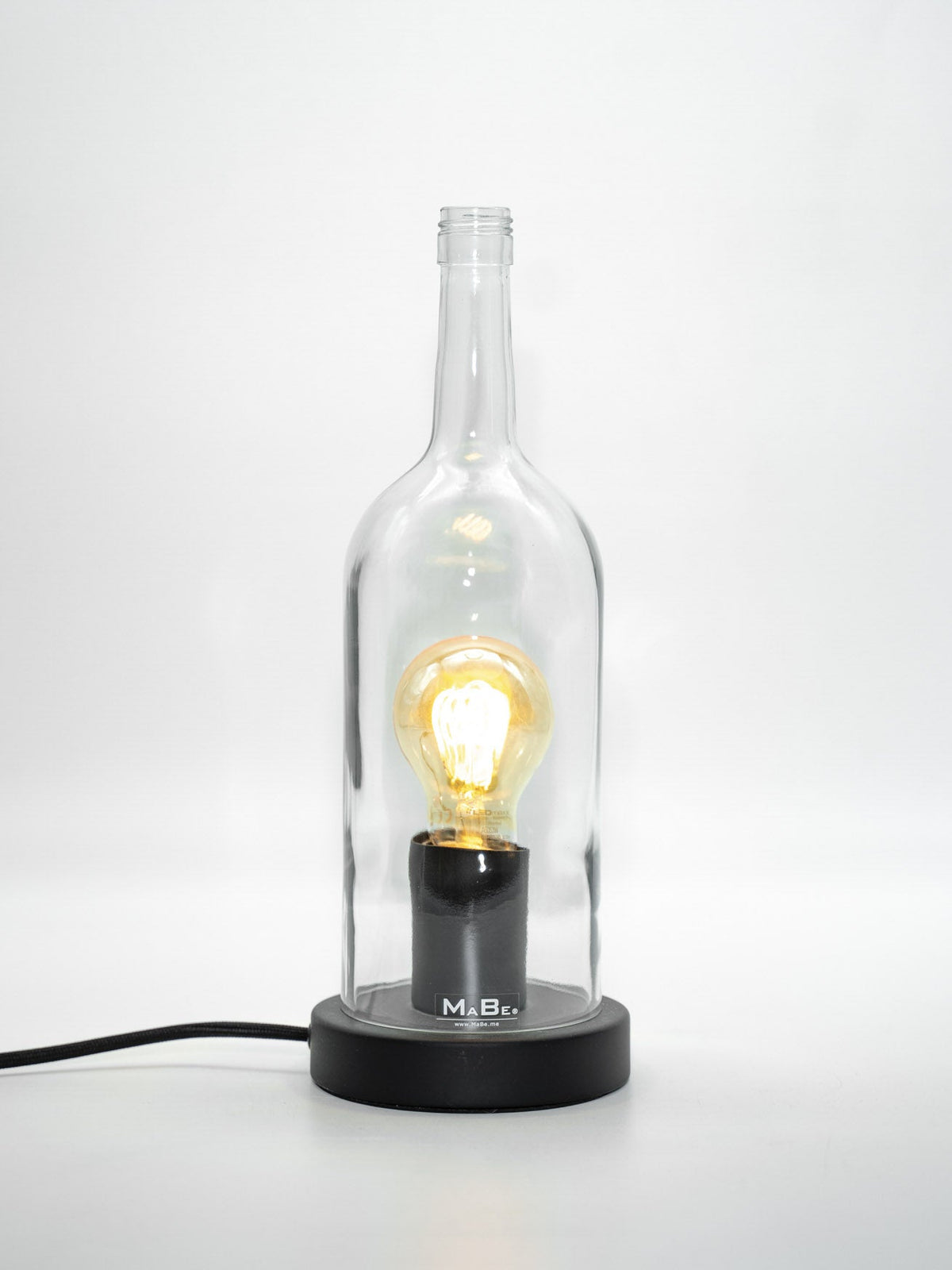 TischLampe 1,5 l Wein Flasche transparent - MaBe®