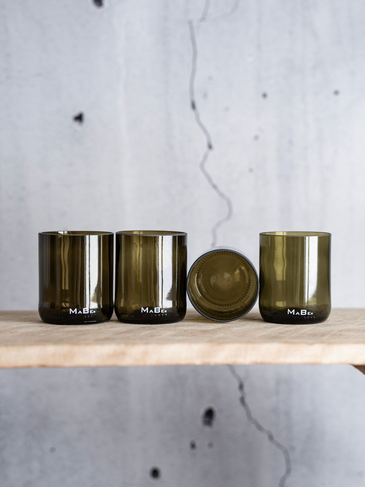 Trink Glas 250ml - Upcycling aus der dt. Weinflasche - witzig & ecofriendly