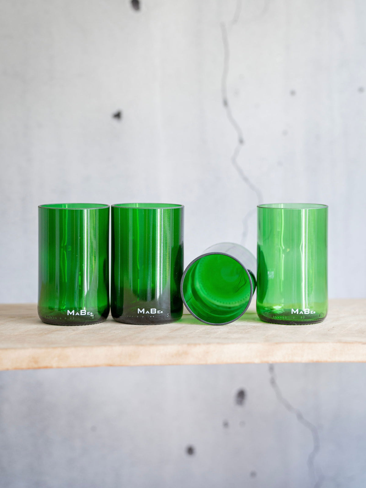 Trink Glas 350 ml grün - witzig & nachhaltig - MaBe®