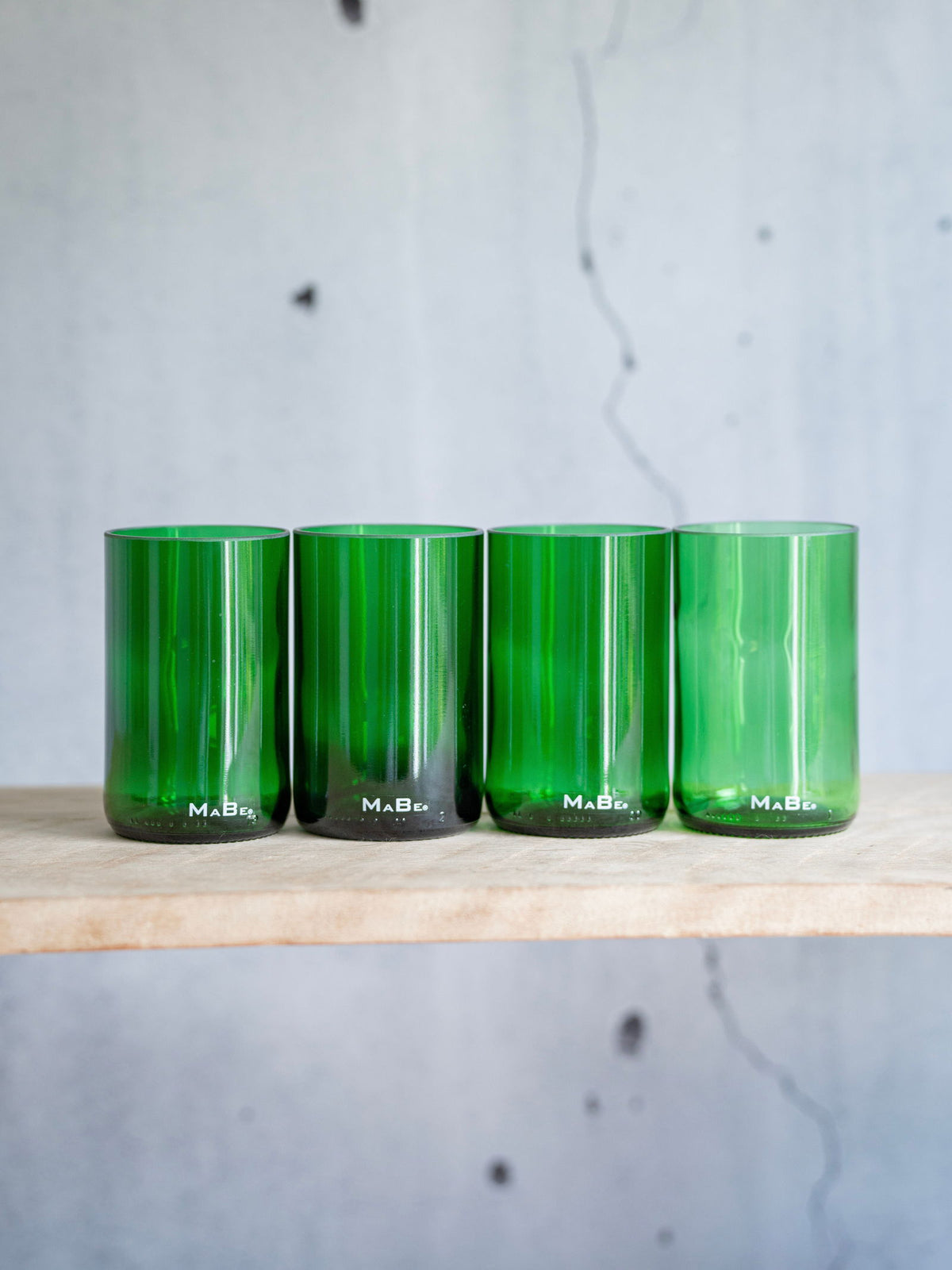 Trink Glas 350 ml grün - witzig & nachhaltig - MaBe®