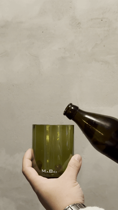Trink Glas 250ml - Upcycling aus der dt. Weinflasche - witzig & ecofriendly