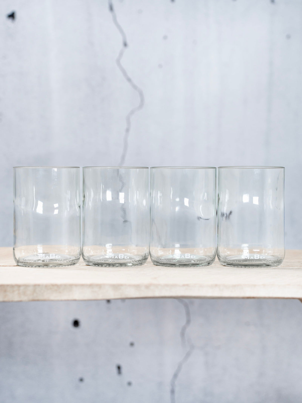 4er Set Trink Glas 450ml transparent - witzig - cool - sustainable - MaBe®