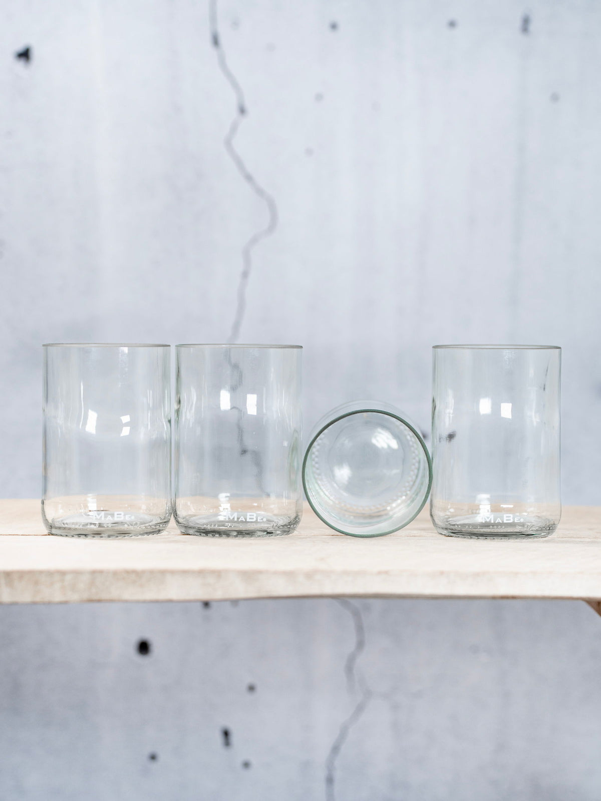 4er Set Trink Glas 450ml transparent - witzig - cool - sustainable - MaBe®