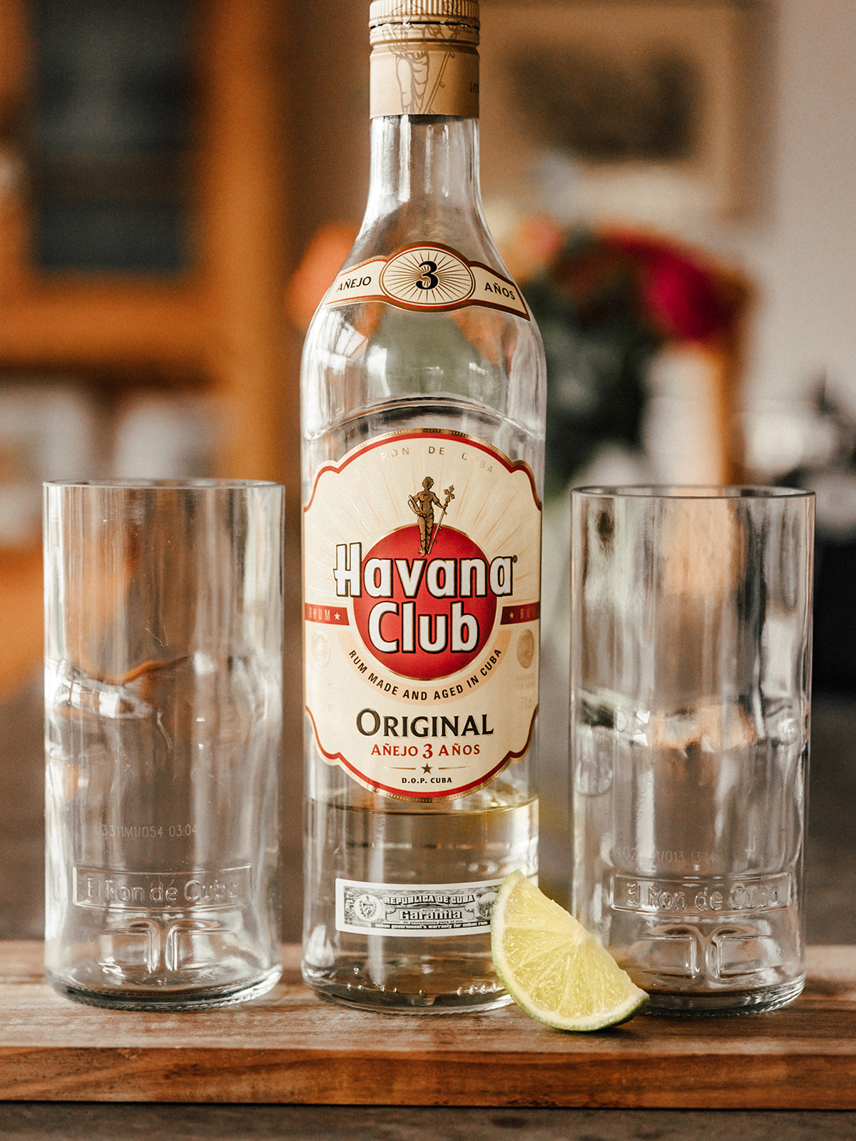 Glas aus der Rumflasche - Geschenk Idee für Genießer