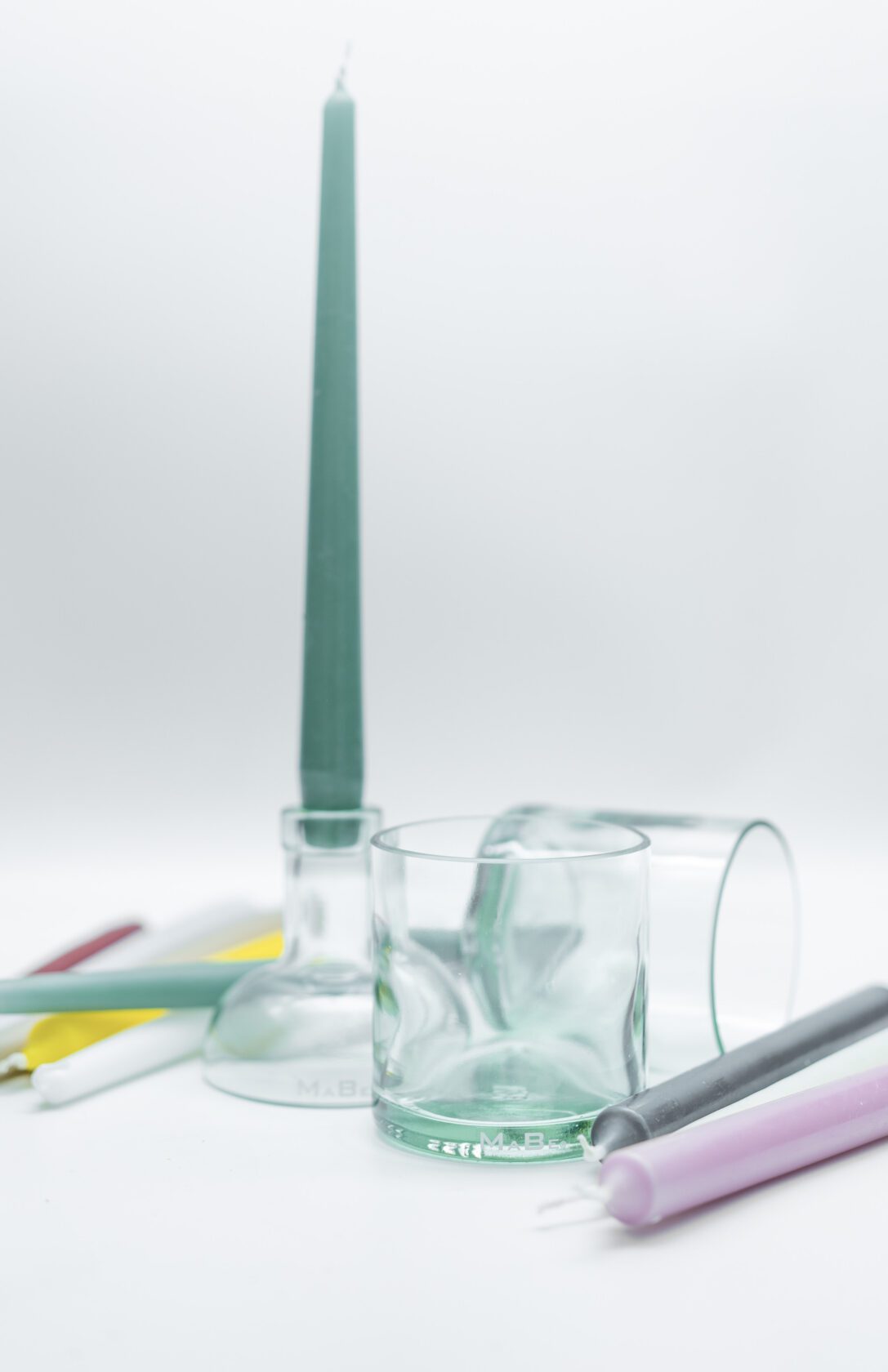 Upcycling Sprirituosen Set - 2 Gläser und 1 Kerzenständer aus einer Flasche - MaBe®