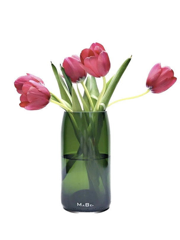 Vase aus der Champagner Flasche in grün - MaBe®