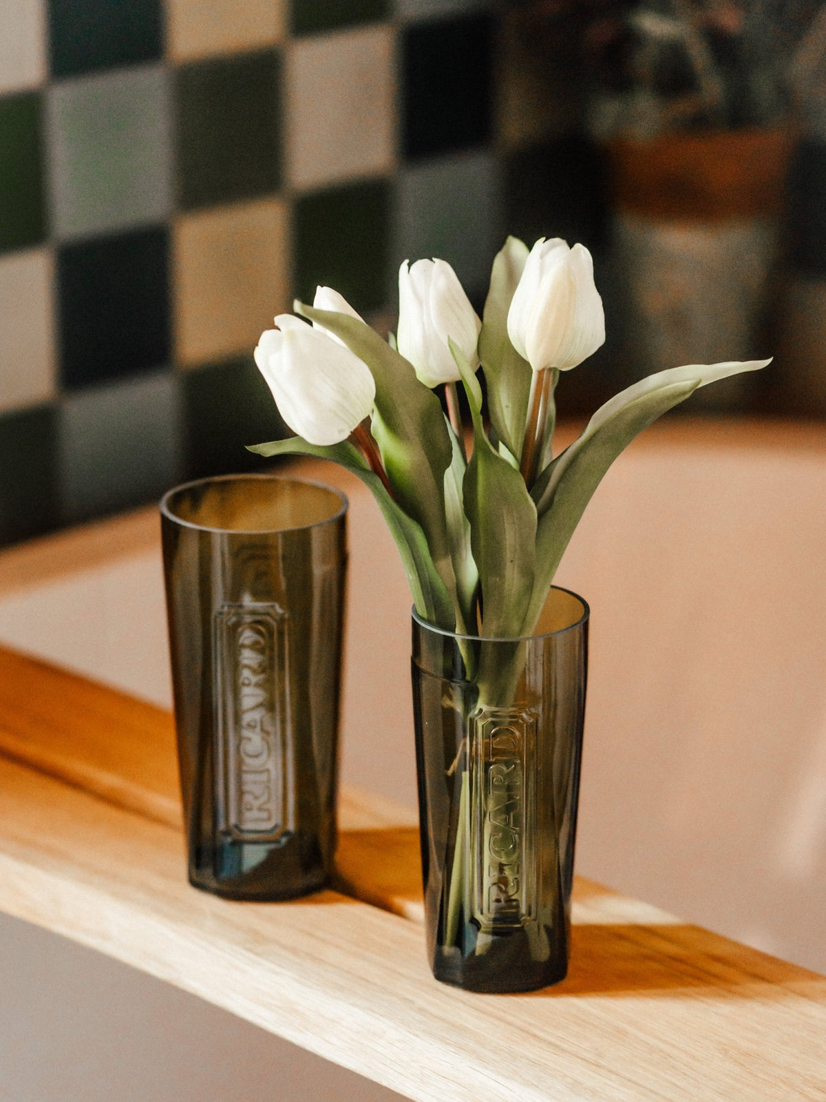 Vase aus der französischen Pastis Flasche - für alle Frankophilen